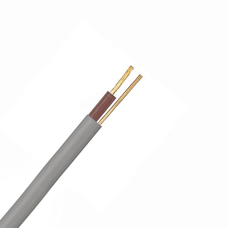 Grey 1mm 14A Brown Single Core & Earth 6241Y Flat PVC/PVC Harmonised Lighting Power Cable - 100m