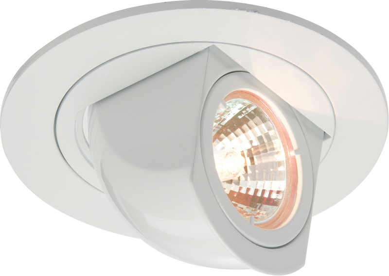 Knightsbridge IP20 12V 50W max. White Swivel & Scoop Fitting