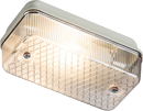 Knightsbridge 230V IP65 100W max (ES) E27 Bulkhead with Clear Prismatic Diffuser and Aluminium Base