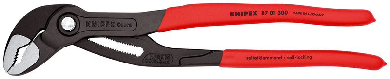 Knipex 87 01 300 Cobra® High-tech Water Pump Pliers with non-slip plastic coating grey atramentized 300 mm