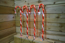 Premier Decorations 62cm 4 Piece Candy Cane Christmas  Path Lights, Red