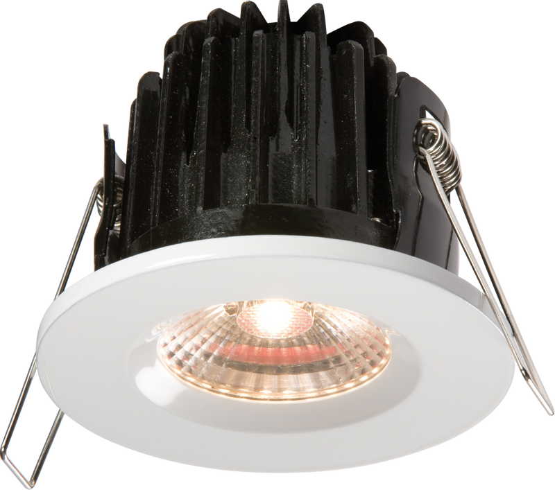 Knightsbridge IP65 7W LED 3000K Warm White Downlight with White Round Bezel