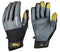 Snickers Stone Grey - Black Precision Protect Gloves, Size 8