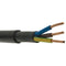 Black 4mm 34A 3 Core Brown Blue Green & Yellow 600 to 1000V Rated NYY-J Hi Tuff Outdoor Cable - 5m