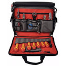 Black & Red Soft Technicians Electricians Tool Case Plus Storage Bag with Hard Waterproof Base