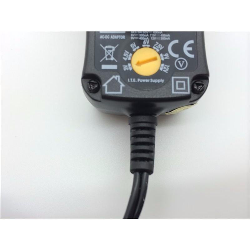 600mA AC-DC Universal Multi Voltage Plug In Mains Power Supply Adapter