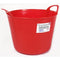 40 Litre Heavy Duty Flexi Flexible Garden Container Storage Bucket Tub - Red