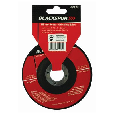 Blackspur 115 x 6mm GRINDING DISC - METAL