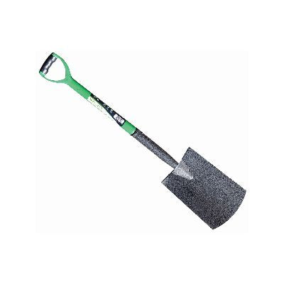 Green Blade Digging Spade With Plastic Coated Steel Shaft