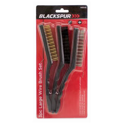 Blackspur 3Pc Large Wire Brush Set