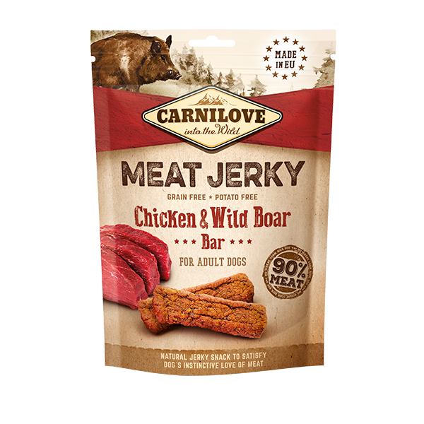 Carnilove Jerky Bar Dog Treat 100g - Chicken & Wild Boar