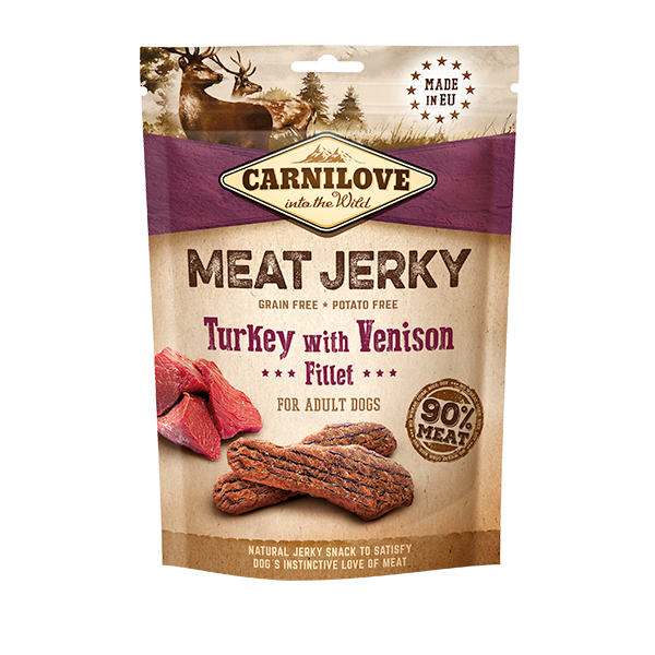 Carnilove Jerky Fillet Dog Treat 100g - Turkey with Venison