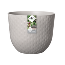 Elho Fuente Grains Round 30 - Flowerpot - Pebble Grey - Indooroutdoor! - Ø 29.46 x H 24.34 cm