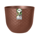 Elho Fuente Grains Round 47 - Flowerpot - Rusty Brown - Indooroutdoor! - Ø 46.47 x H 38.39 cm