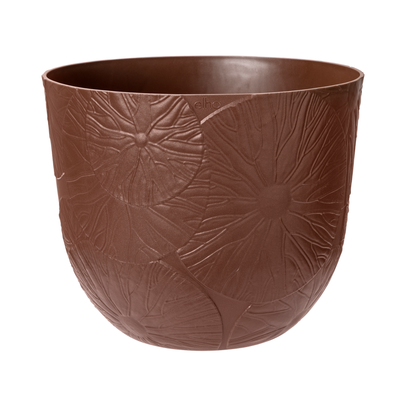 Elho Fuente Lily Round 30 - Flowerpot - Rusty Brown - Indooroutdoor! - Ø 29.46 x H 24.34 cm