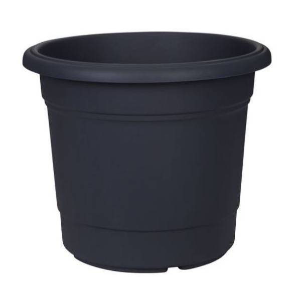 50cm Milano Round Planter - Gun Metal Grey