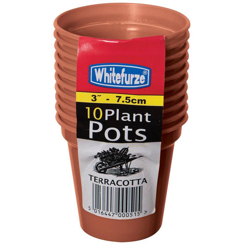 3" Terracotta Garden Pot - Set of 10