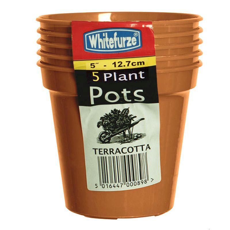 5" Terracotta Garden Pot - Set of 5