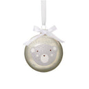 80mm Baby Glass Christmas Tree Bauble - Green