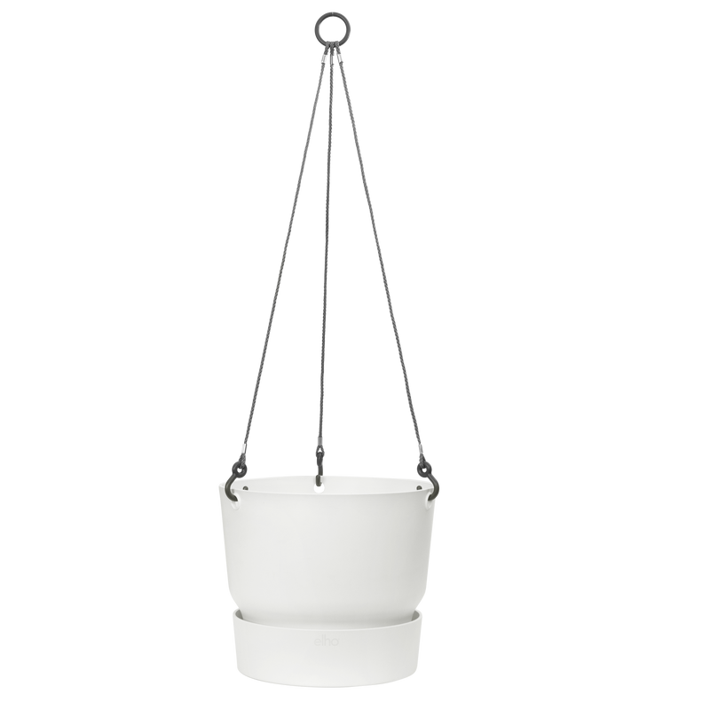 Elho Greenville Hanging Basket 24 - Flowerpot - White - Balconyoutdoor! - Ø 23.50 x H 20.50 cm