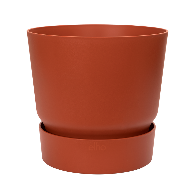 Greenville 40cm Round Plastic Ourdoor Plant Pot - Brique