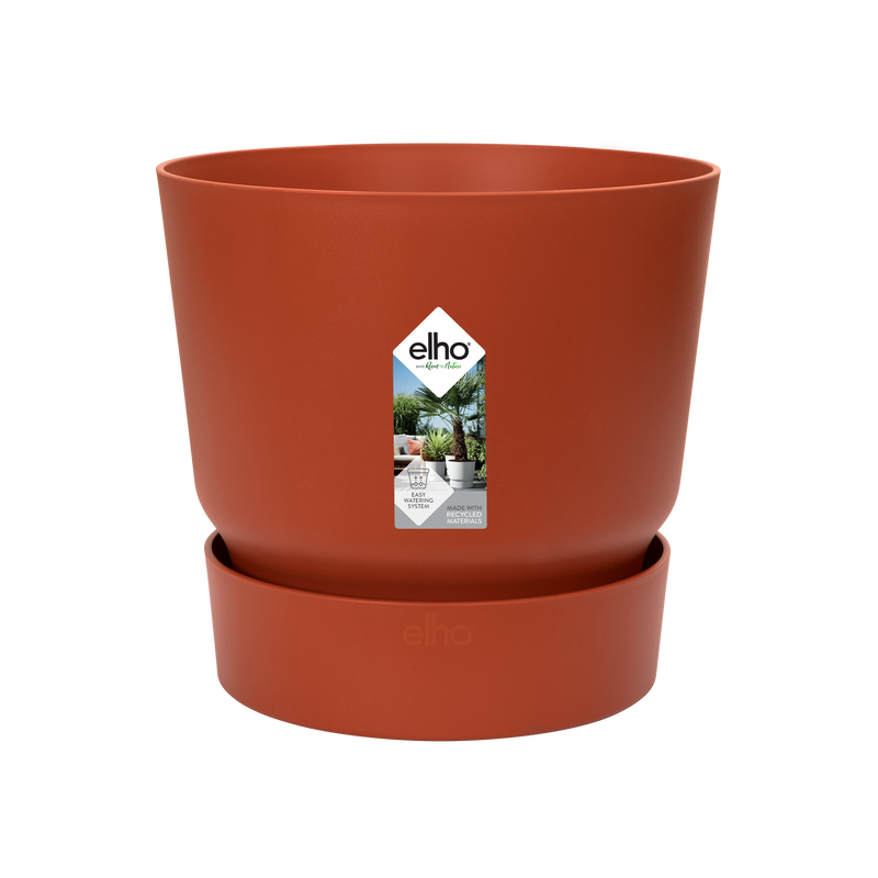 Elho Greenville Round 40 - Flowerpot - Brique - Outdoor! - Ø 39.00 x H 36.80 cm