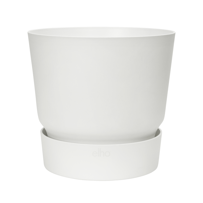 Elho Greenville Round 16 - Flowerpot - White - Outdoor! - Ø 16.00 x H 15.30 cm