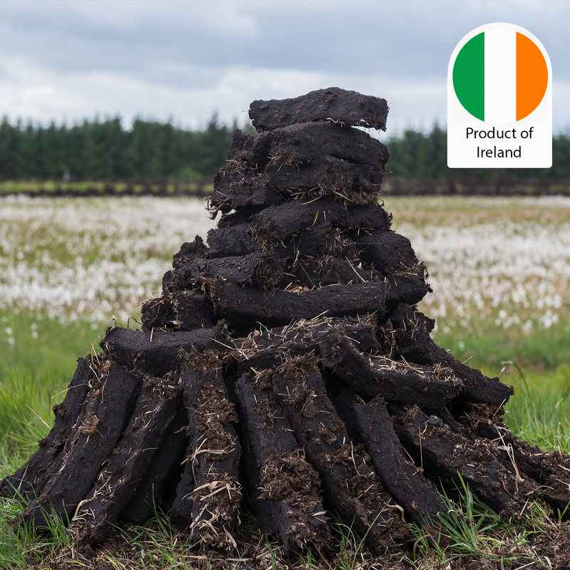Hadley Turf Irish Peat Natural Hand Cut Turves Log for Heating, 14kg