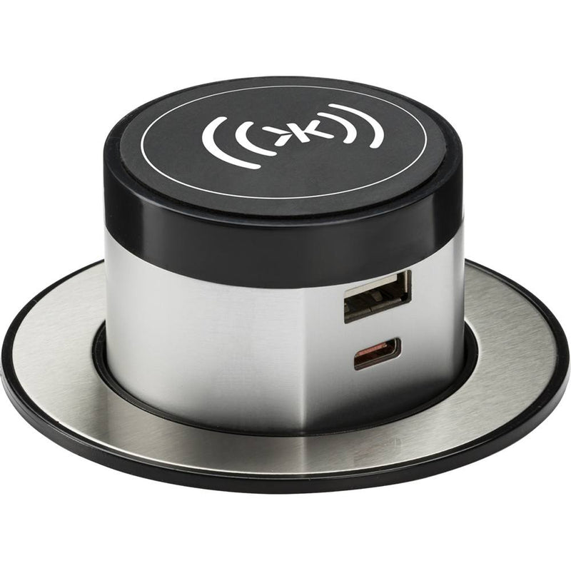 Wireless Desktop Charger with Pop-Up Dual USB Charger