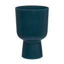 Vibes Fold 14cm Coupe Plastic Indoor Plant Pot - Deep Blue