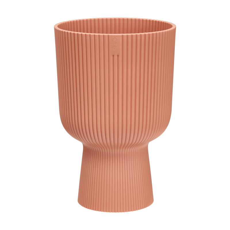 Vibes Fold 14cm Coupe Plastic Indoor Plant Pot - Delicate Pink