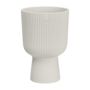 Vibes Fold 14cm Coupe Plastic Indoor Plant Pot - Silky White