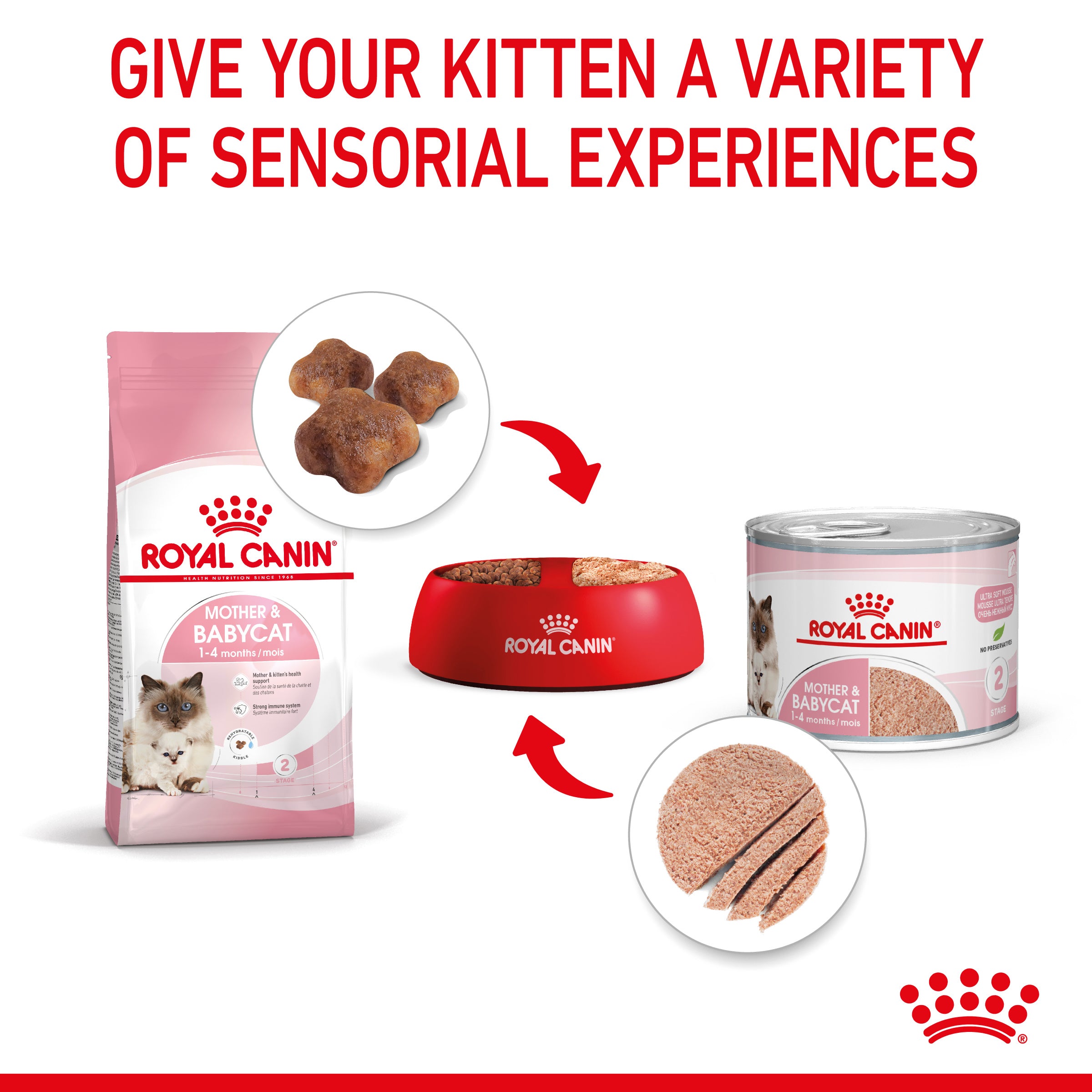 Royal Canin Mother And Babycat Adult And Kitten Wet Food Mousse, 195g x 12 Pack