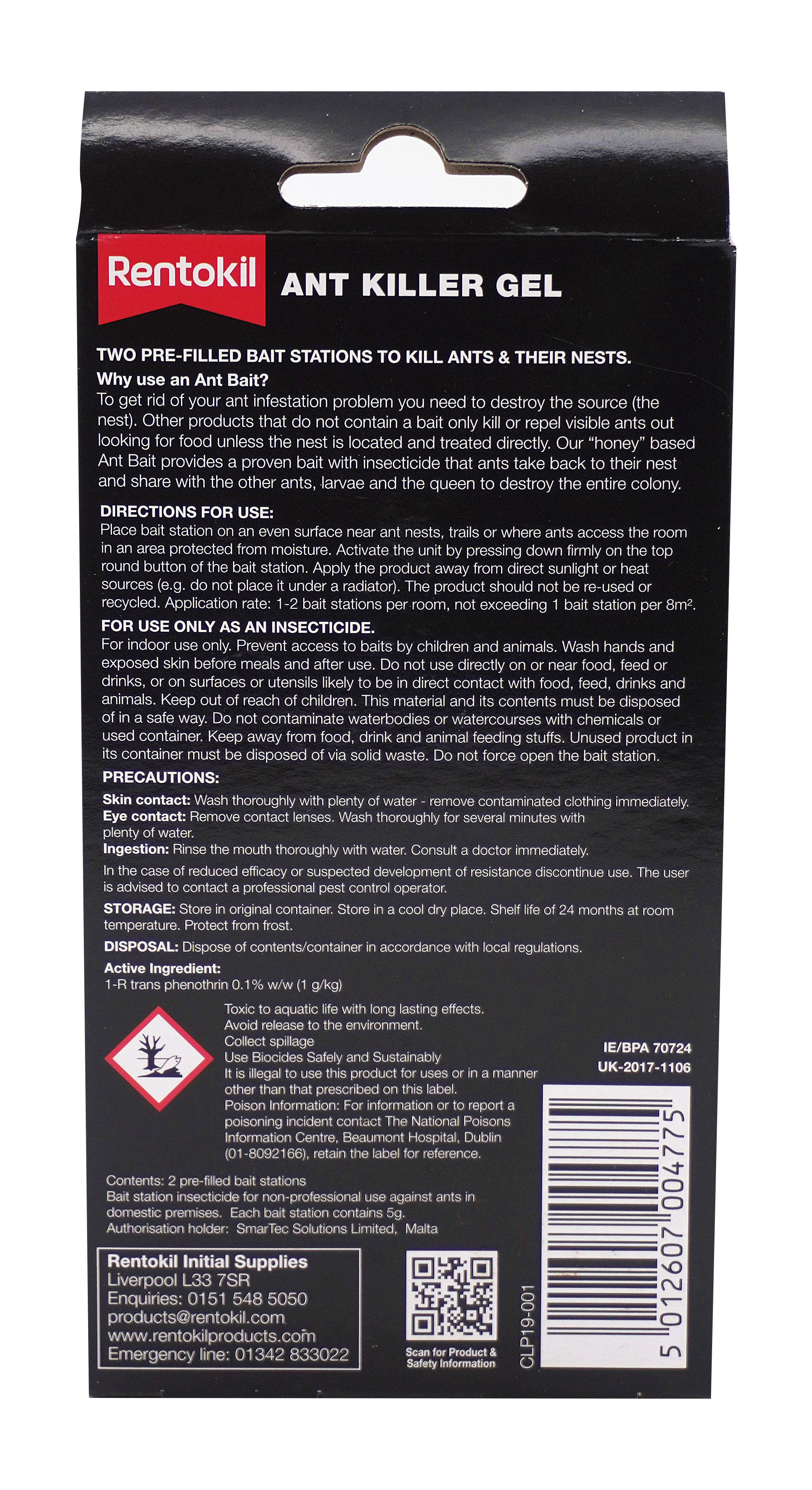 Rentokil Ant Killer Gel Twin Pack