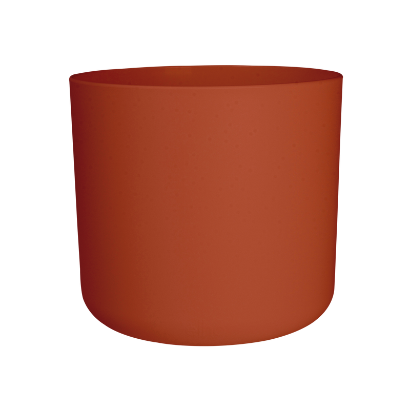 B.for 18cm Soft Round Plastic Indoor Plant Pot - Brique