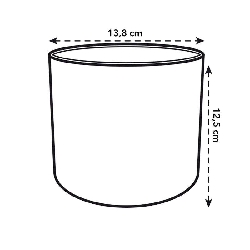 B.for 14cm Soft Round Plastic Indoor Plant Pot - Brique