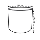 B.for 16cm Soft Round Plastic Indoor Plant Pot - Anthracite