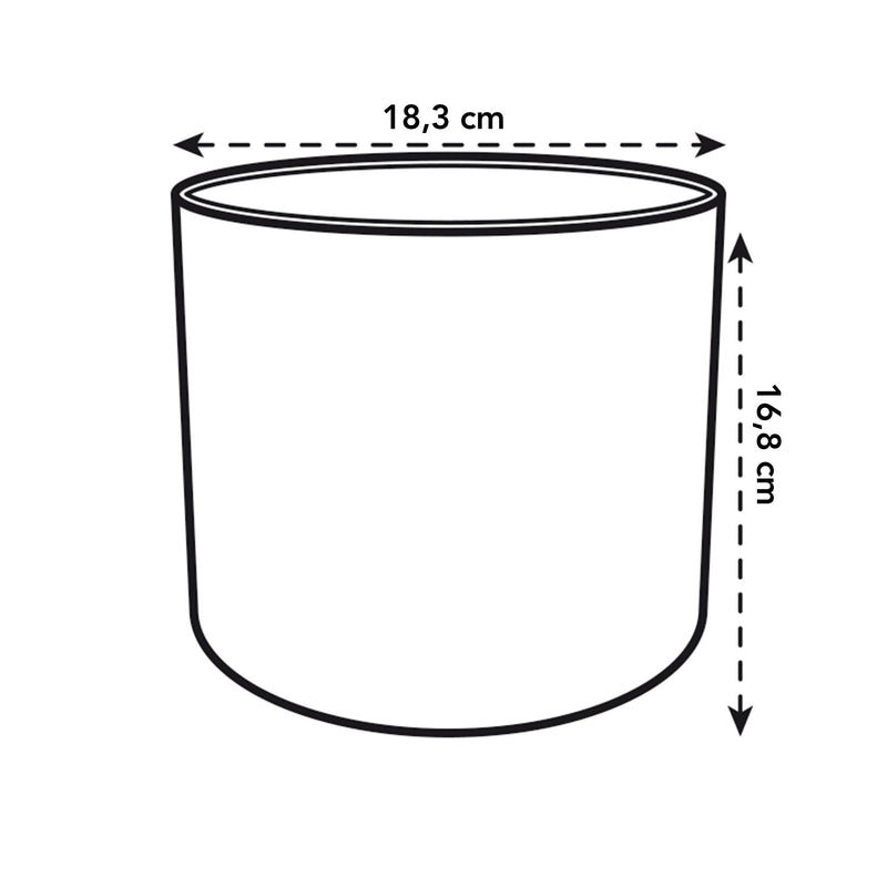 B.for 18cm Soft Round Plastic Indoor Plant Pot - Anthracite