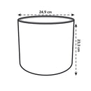 B.for 25cm Soft Round Plastic Indoor Plant Pot - Anthracite