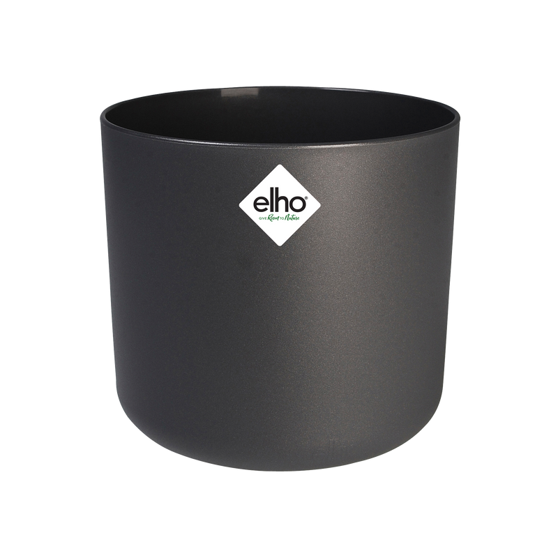 Elho B.for Soft Round 25 - Flowerpot - Anthracite - Indoor! - Ø 24.70 x H 23.30 cm