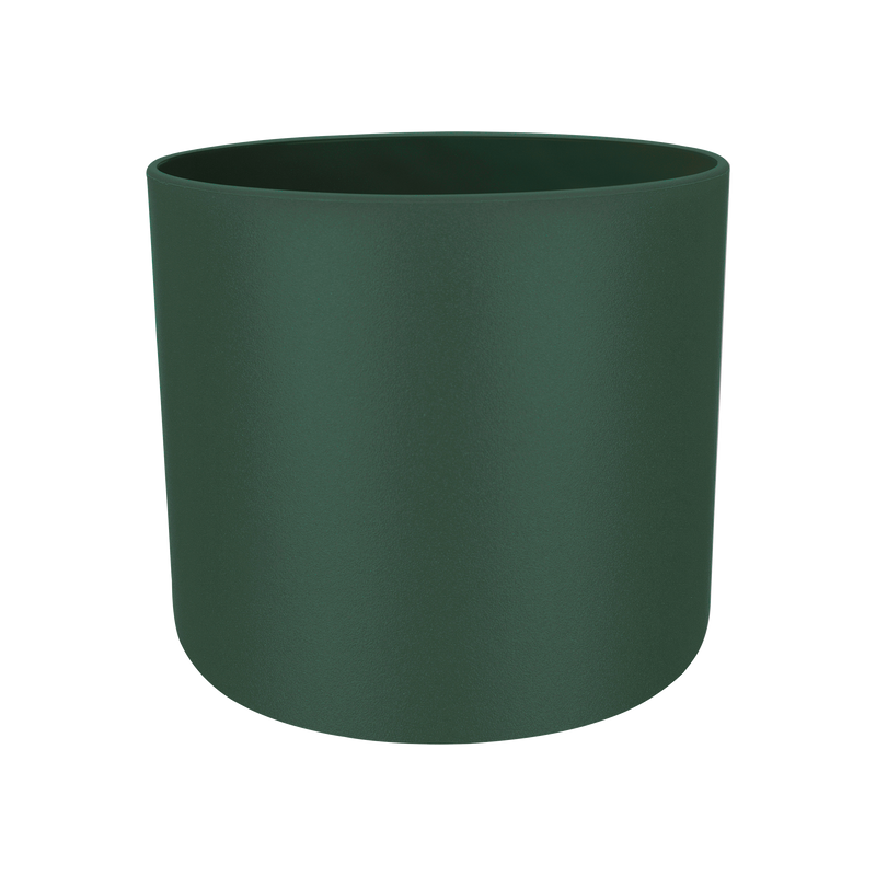 B.for 14cm Soft Round Plastic Indoor Plant Pot - Leaf Green