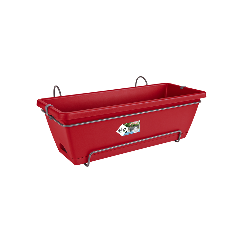 Elho Barcelona Allin1 50 - Planter - Cranberry Red - Balconyoutdoor! - L 27.50 x W 49.50 x H 18.50 cm