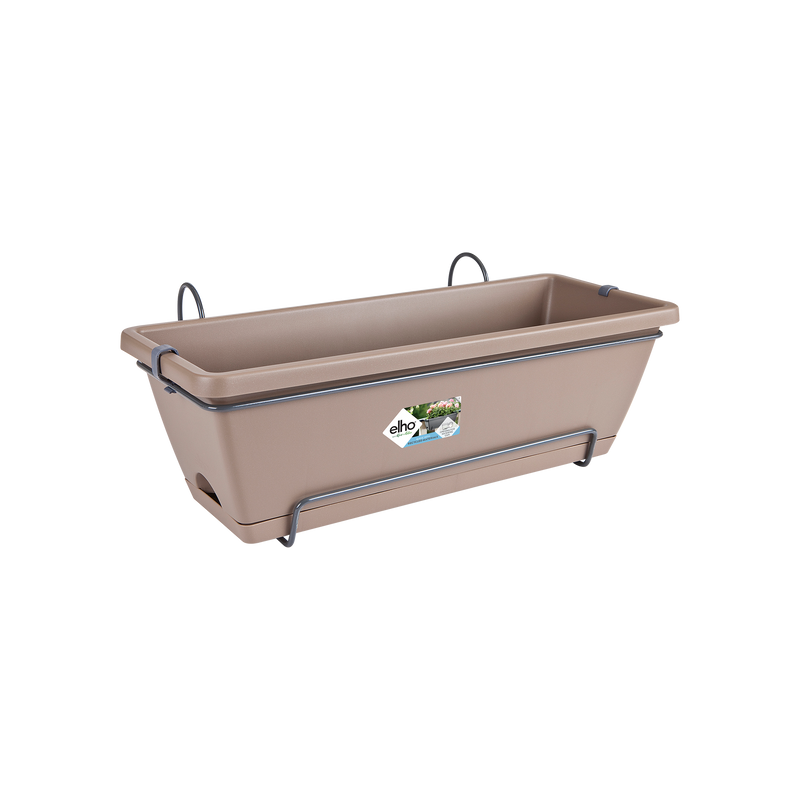 Elho Barcelona Allin1 50 - Planter - Taupe - Balconyoutdoor! - L 27.50 x W 49.50 x H 18.50 cm