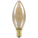 Crompton LED Candle Spiral Filament Antique 2.5W Dimmable 2200K SES-E14