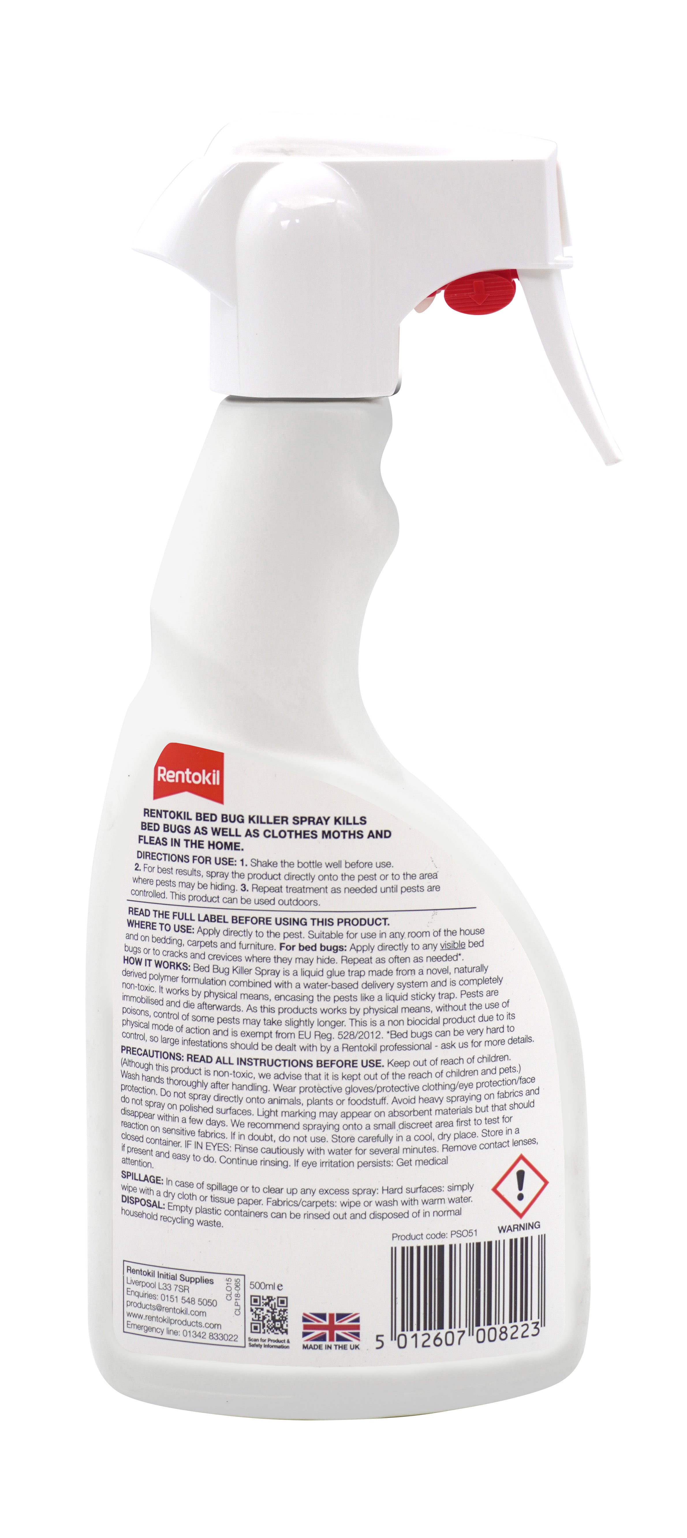 Rentokil Bedbug Killer Spray 500ml
