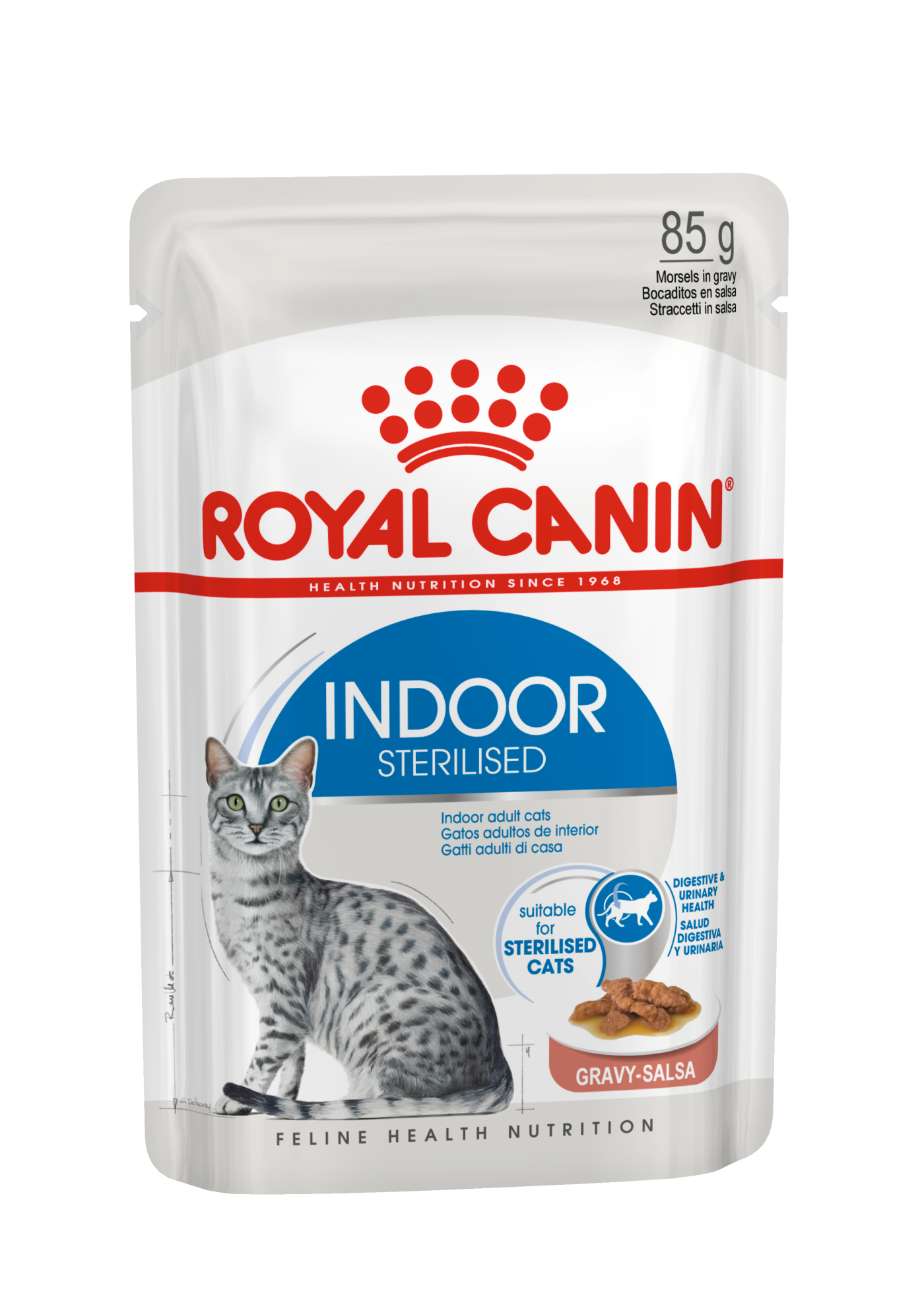 Royal Canin Indoor Sterilised In Gravy Adult Wet Cat Food, 85g x 12 Pack