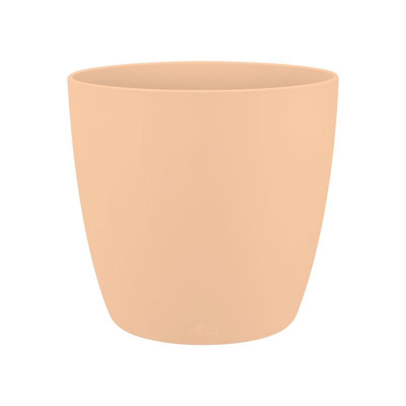 Brussels 16cm Round Plastic Indoor Plant Pot - Nude