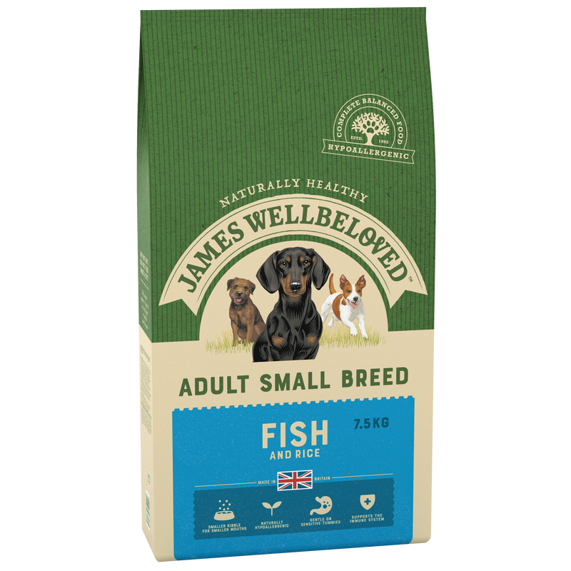 Adult Small Breed Dog Fish & Rice 7.5kg