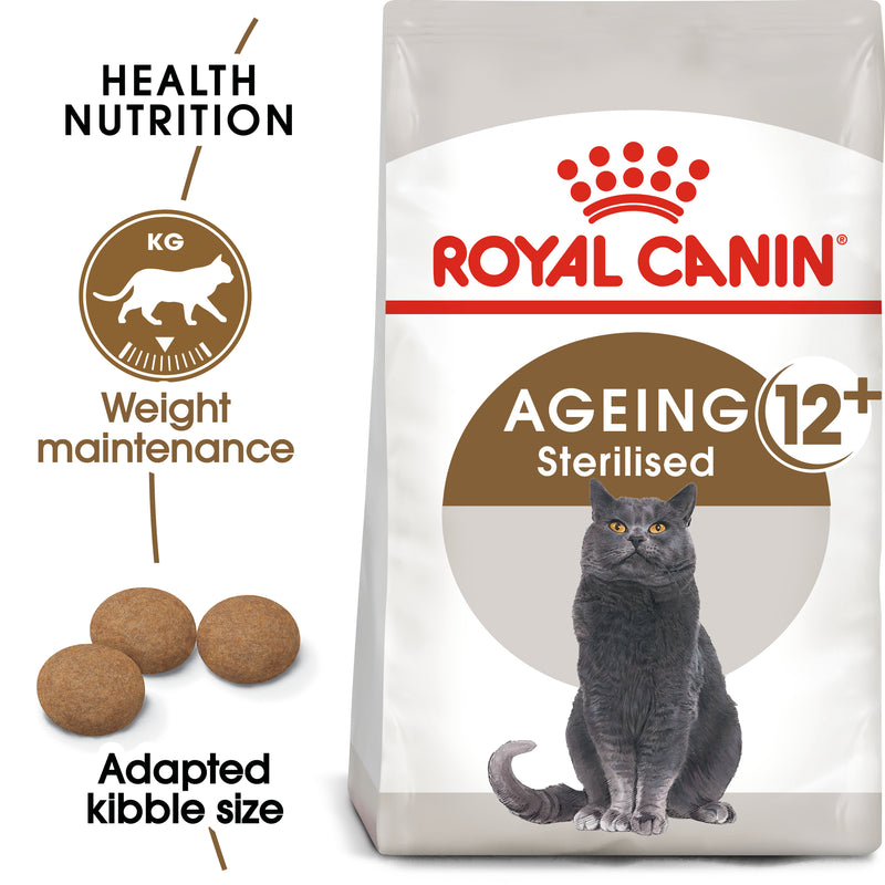 Royal Canin Ageing Sterilised 12+ Senior Dry Cat Food, 400g