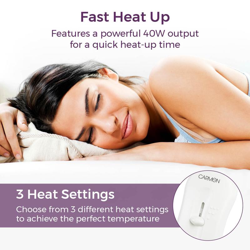 Carmen Single Heated Electric Under Blanket with Overheat Protection